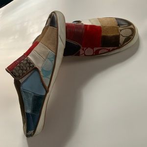 Coach color block mules
